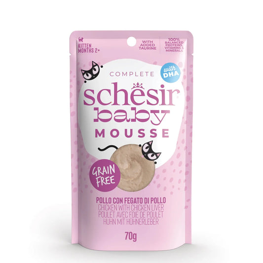 SCHESIR BABY CAT POUCH MOUSSE CHICKEN WITH LIVER 70G 1x12