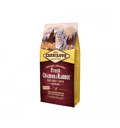 Carnilove Fresh Chicken & Rabbit Gourmand for Adult cats 6 kg